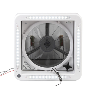 White economy roof vent fan with leds（C16-1036-L）